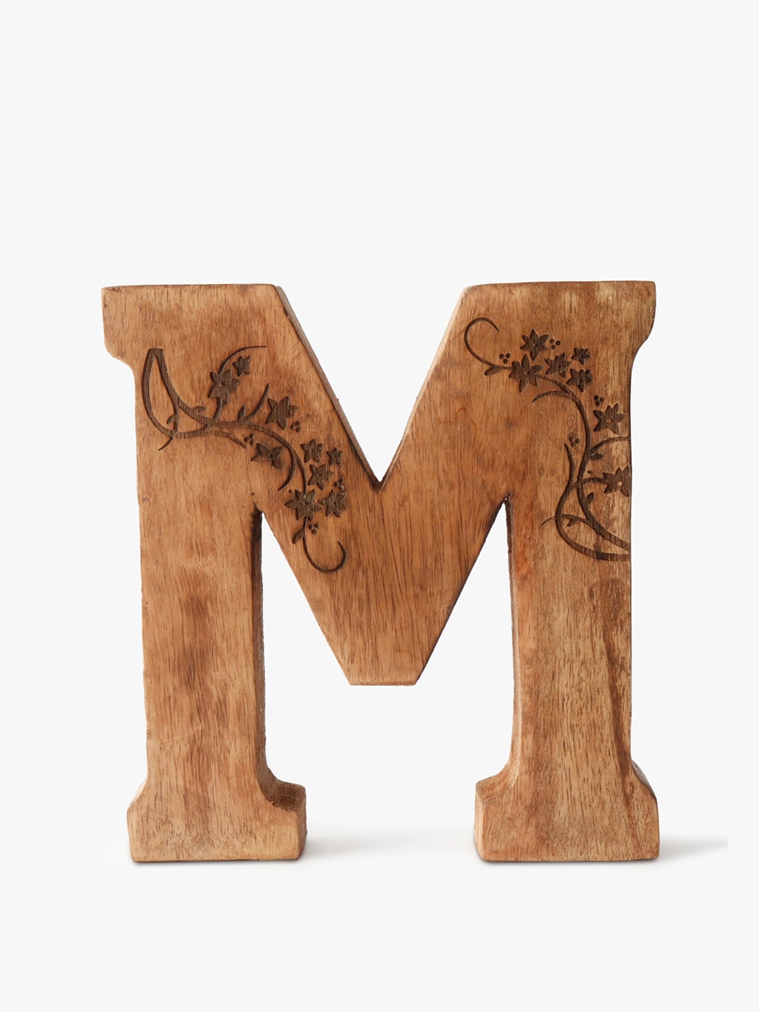 

CASA DECOR Brown Alphabet M Showpiece