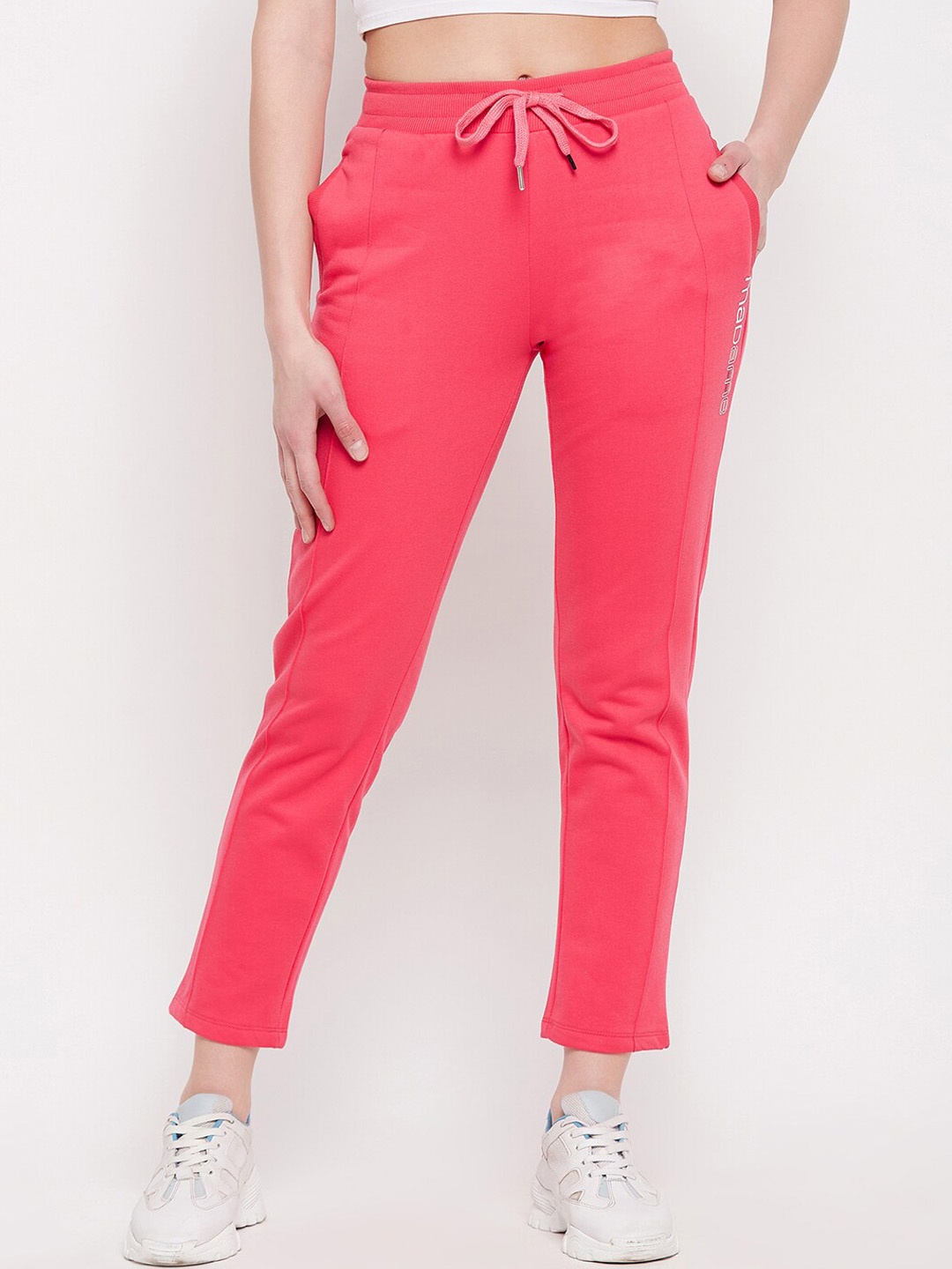 

Madame Women Solid Sports Track Pants, Coral