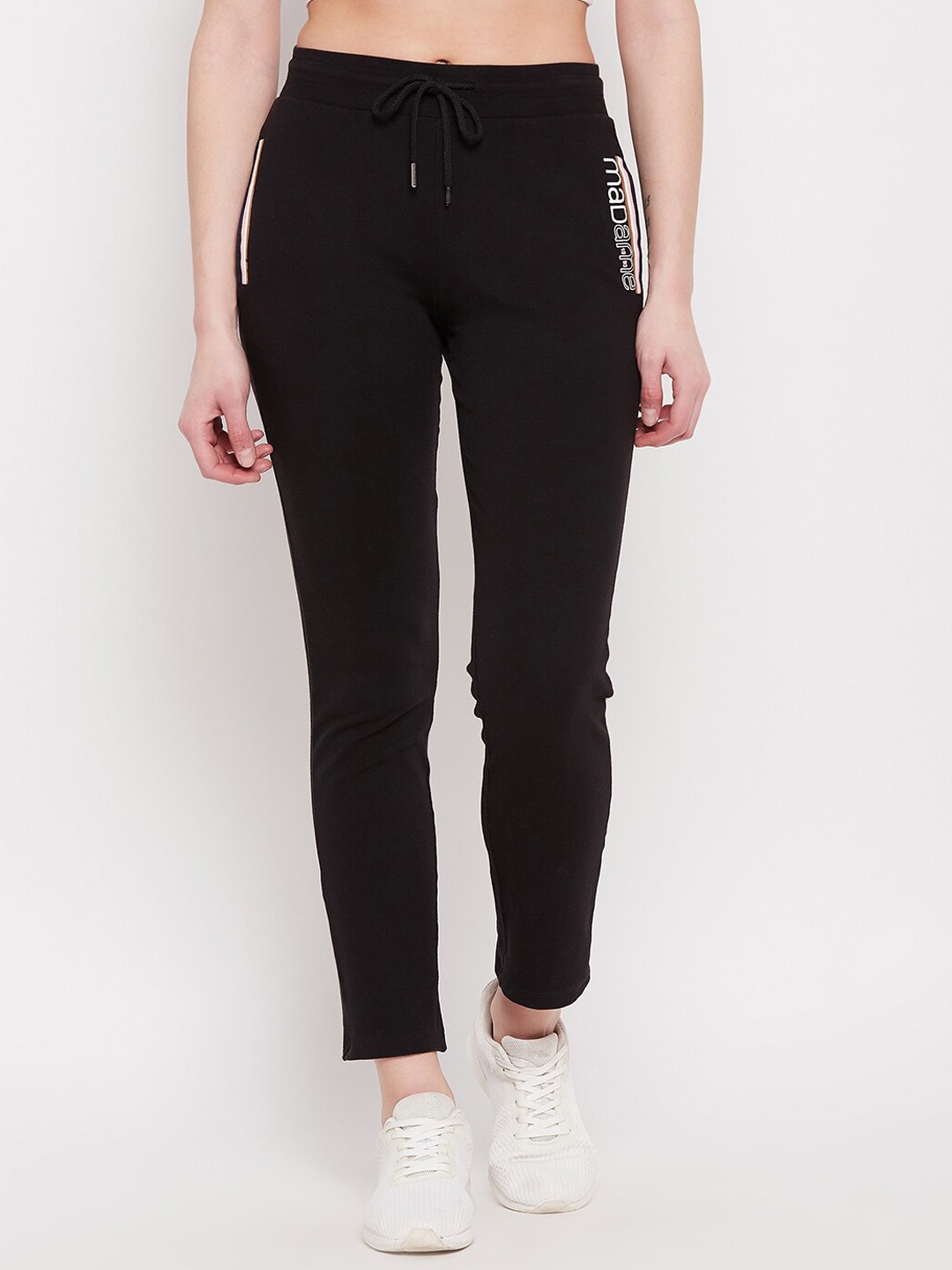 

Madame Women Solid Track Pants, Black