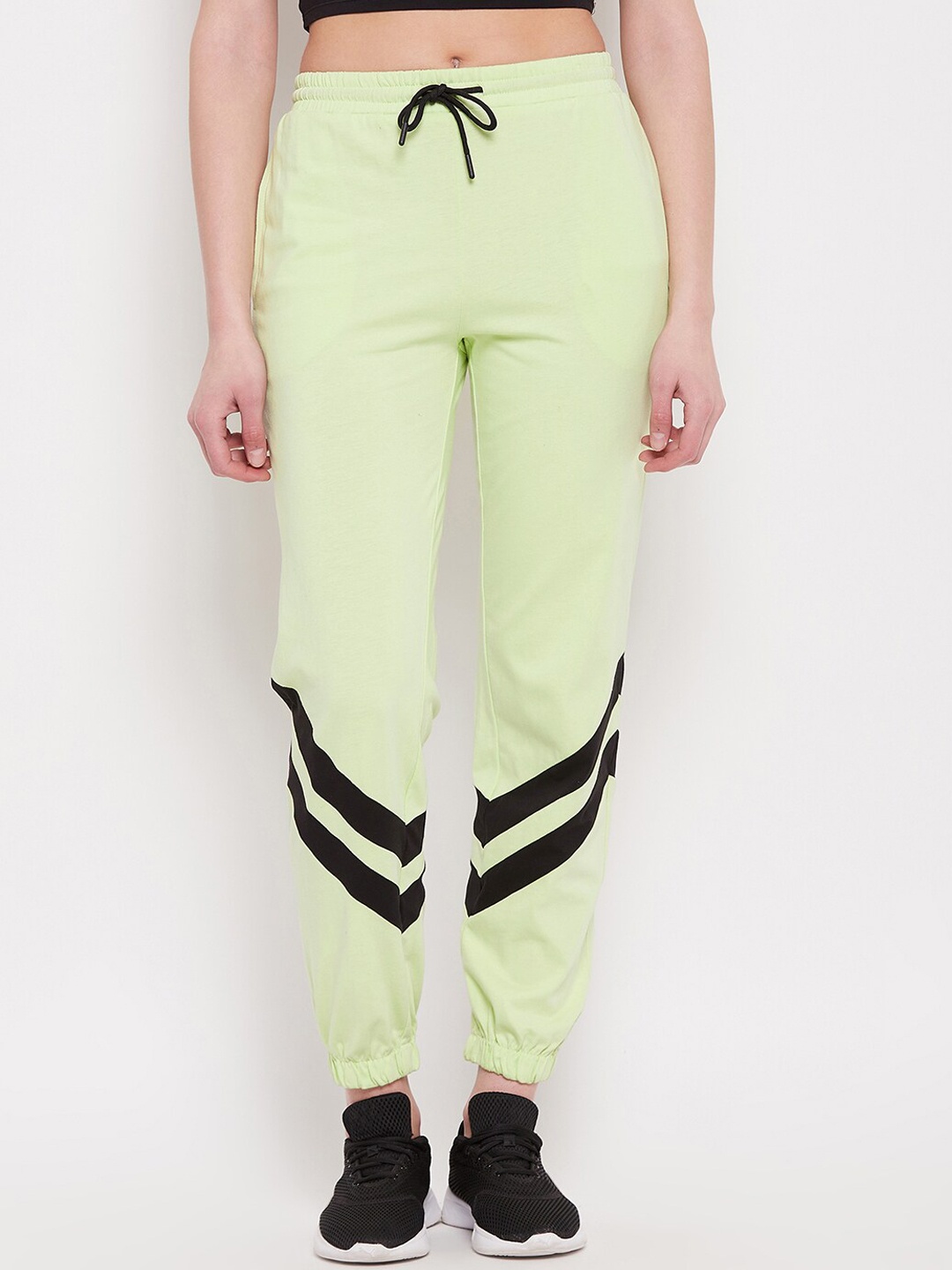 

Madame Women Solid Joggers, Green