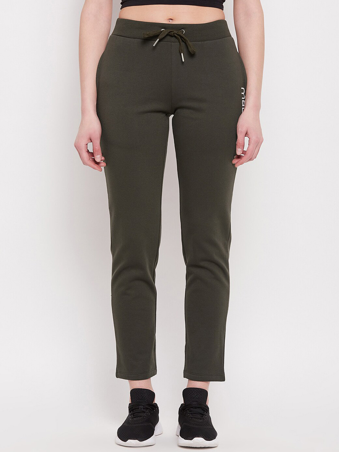 

Madame Women Solid Track Pants, Olive