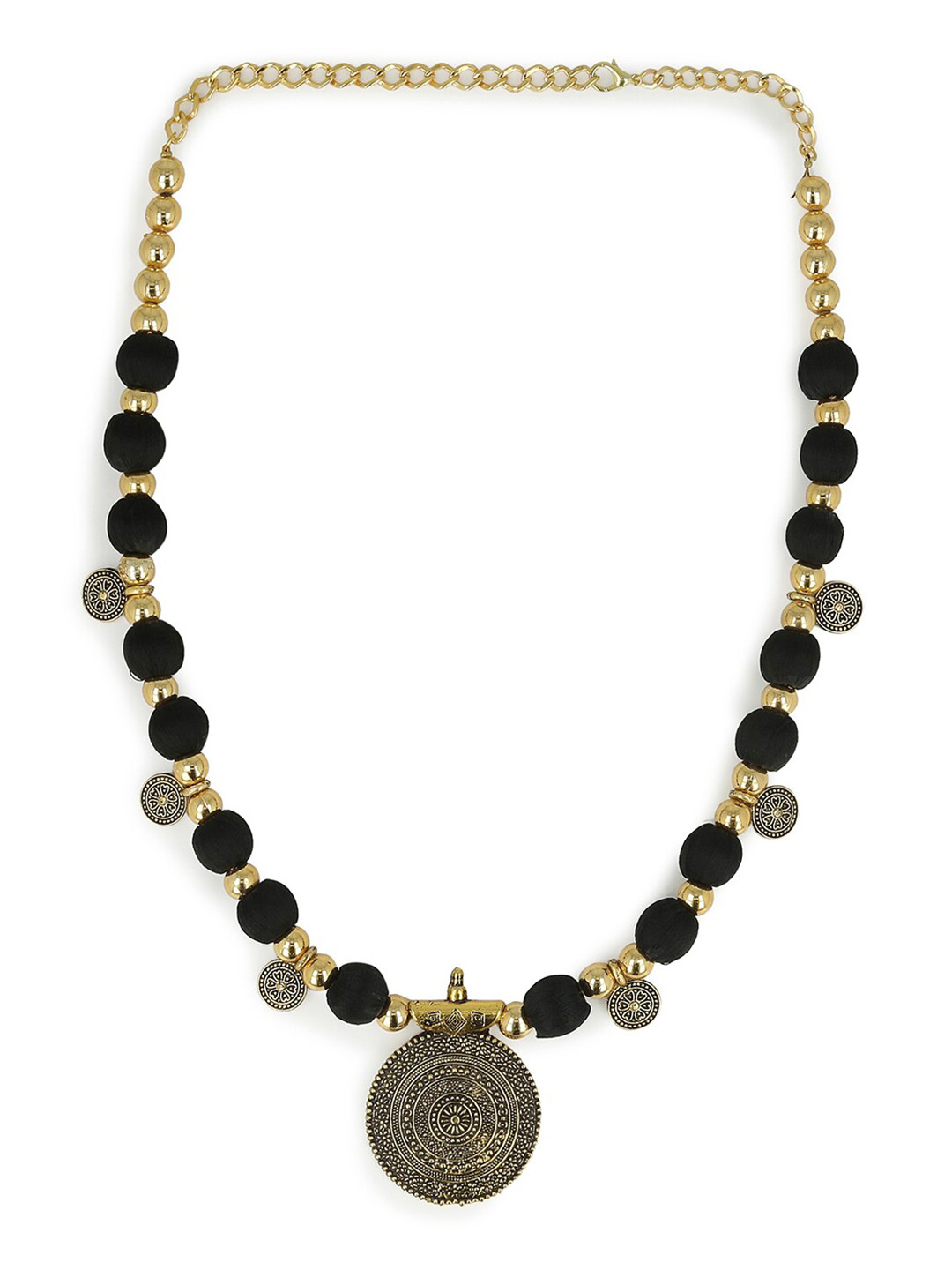

AKSHARA German Silver Gold-Plated Necklace
