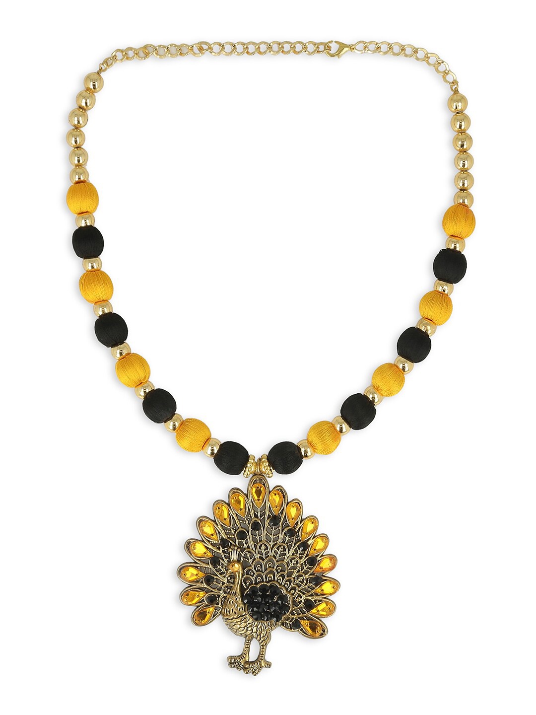 

AKSHARA Women German Silver Gold-Plated Necklace, Yellow