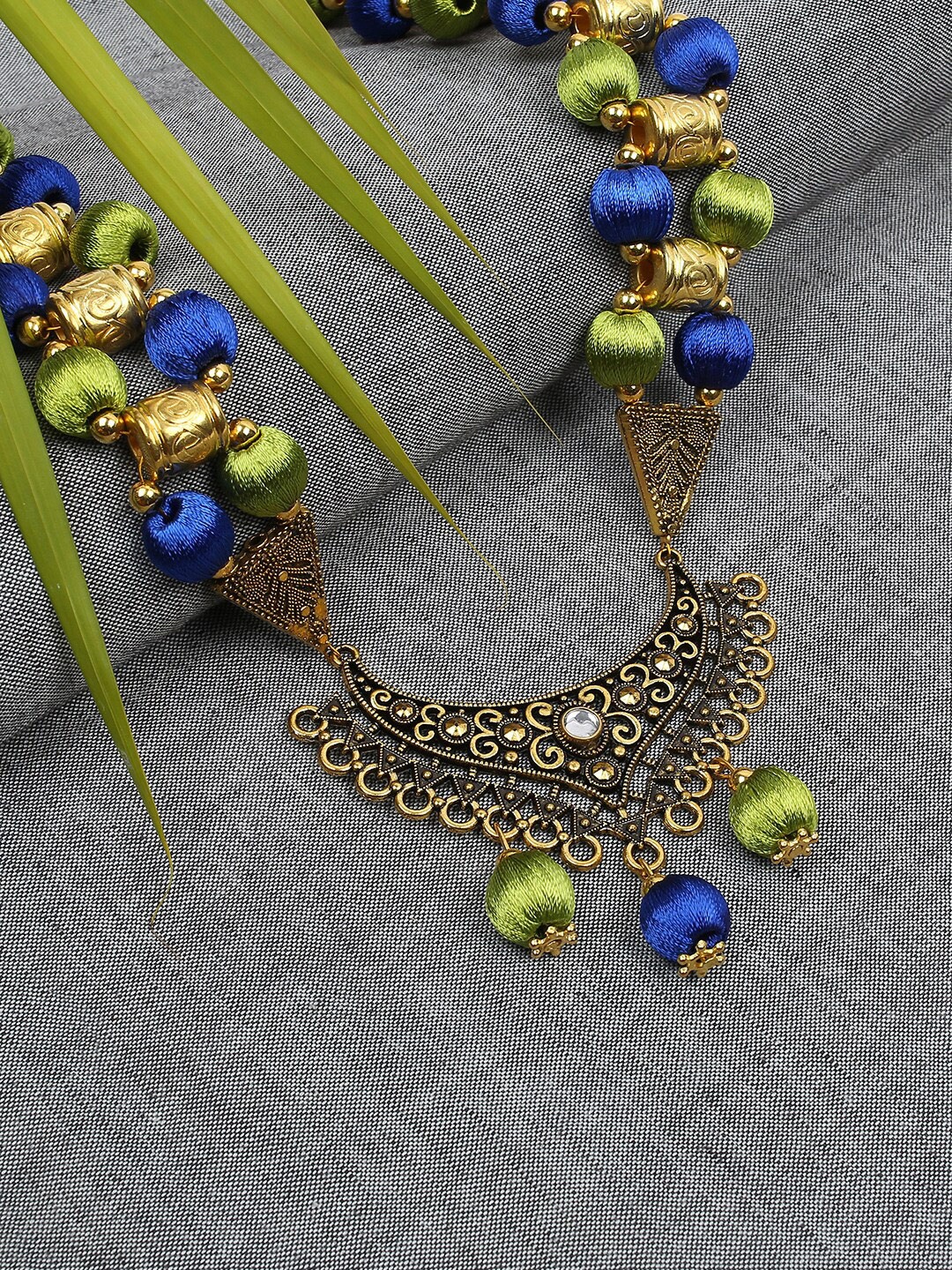 

AKSHARA German Silver Gold-Plated Necklace