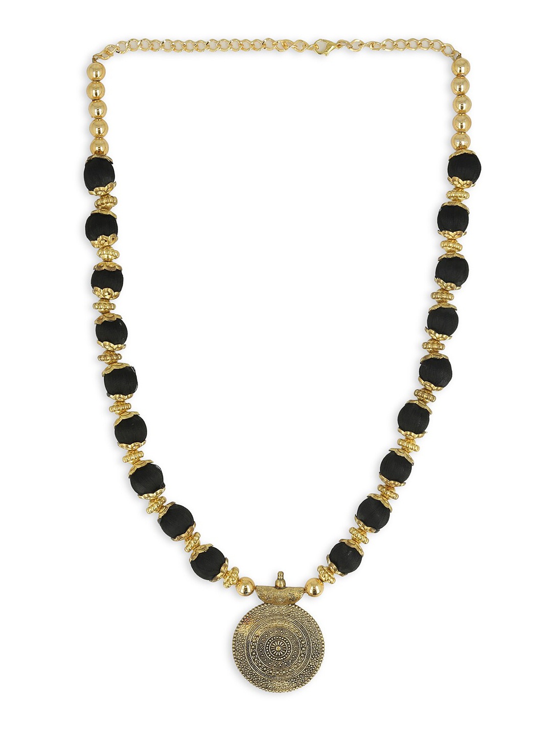

AKSHARA Gold-Plated Silk Thread Necklace