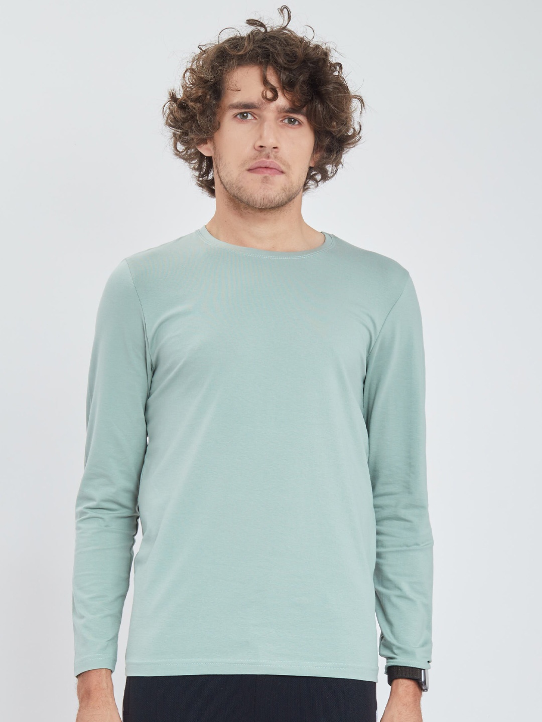 

Snitch Men Slim Fit Cotton T-shirt, Green