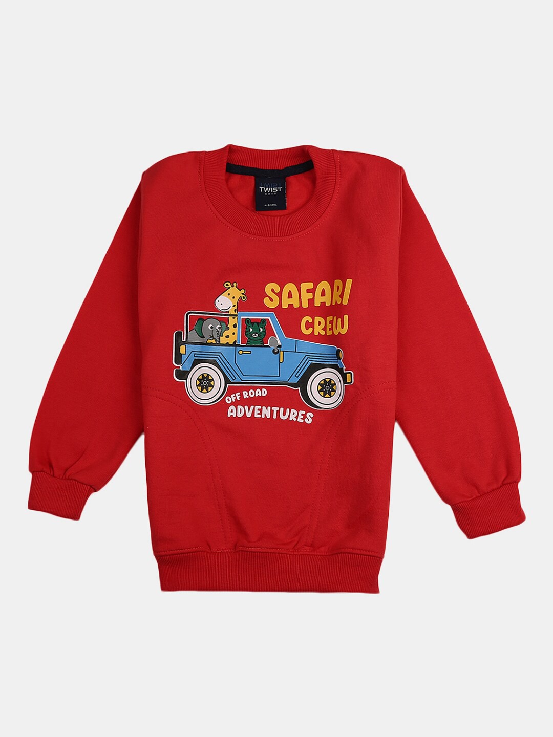 

V-Mart Boys Printed Cotton Sweatshirt, Red