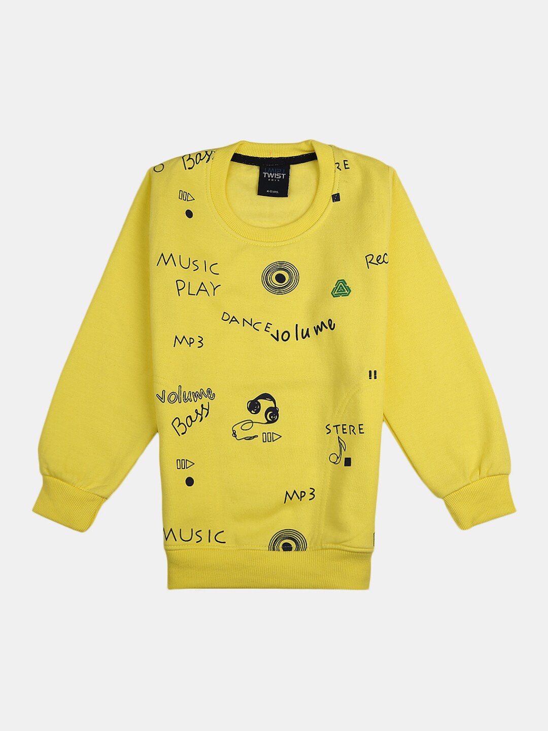 

V-Mart Boys Yellow Printed Sweatshirt