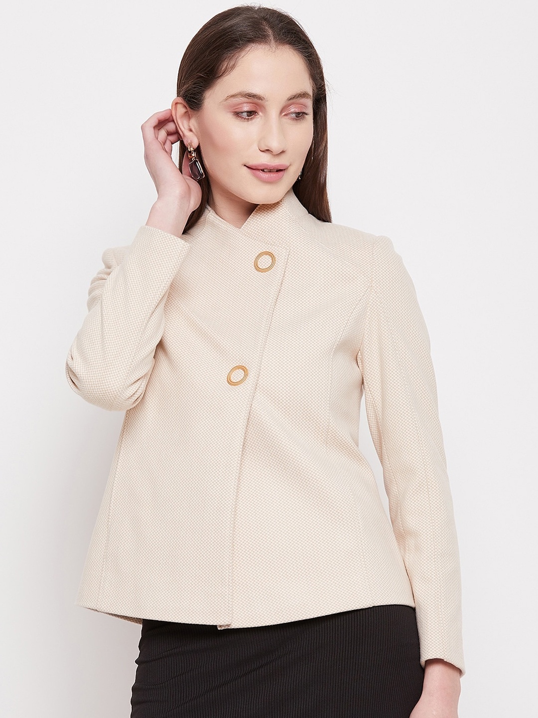 

Madame Women Cotton Pea Coats, Beige