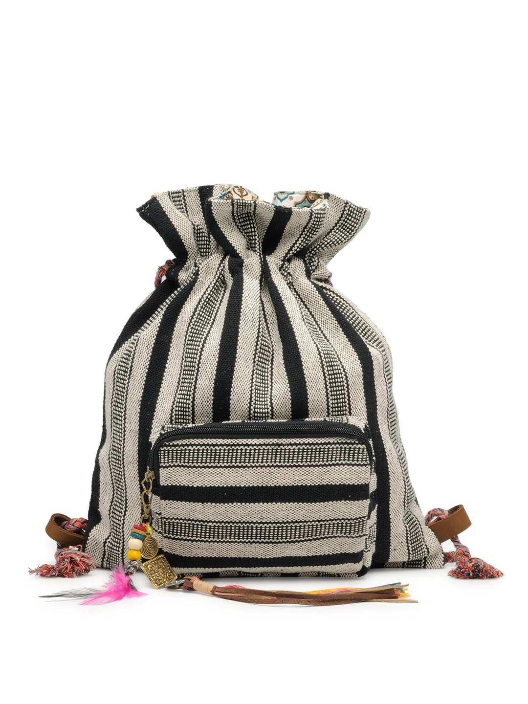 

The House of Tara Women Tasselled Backpack, Grey