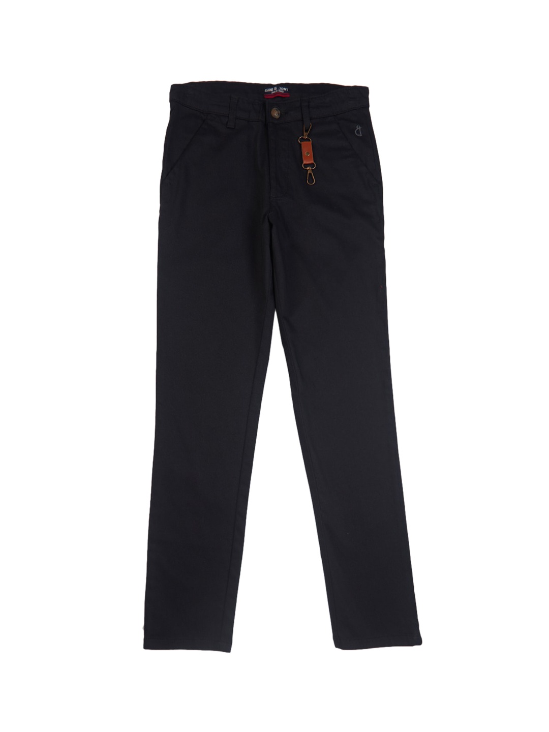 

Gini and Jony Boys Cotton Solid Trousers, Black