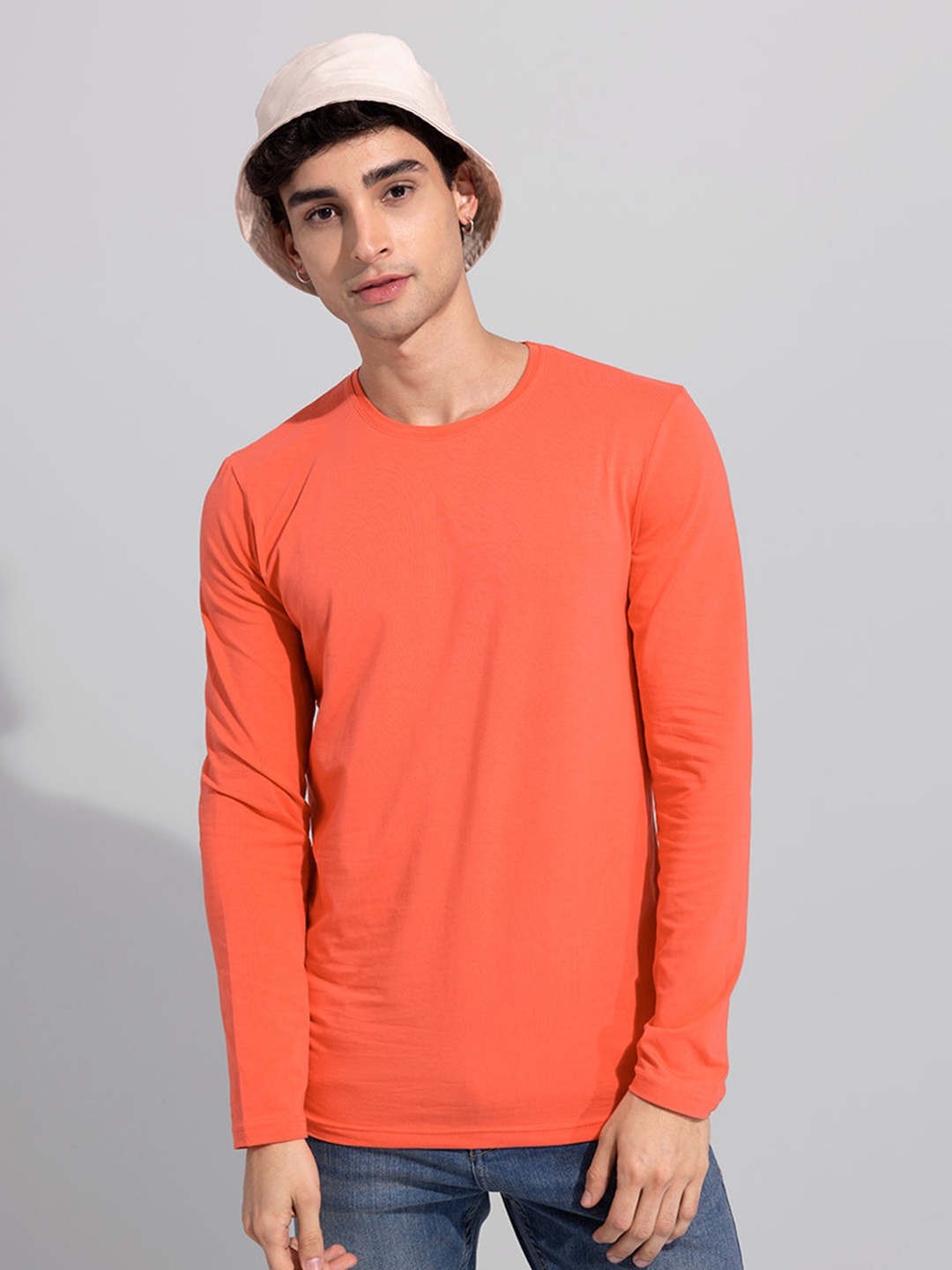 

Snitch Men Slim Fit T-shirt, Orange