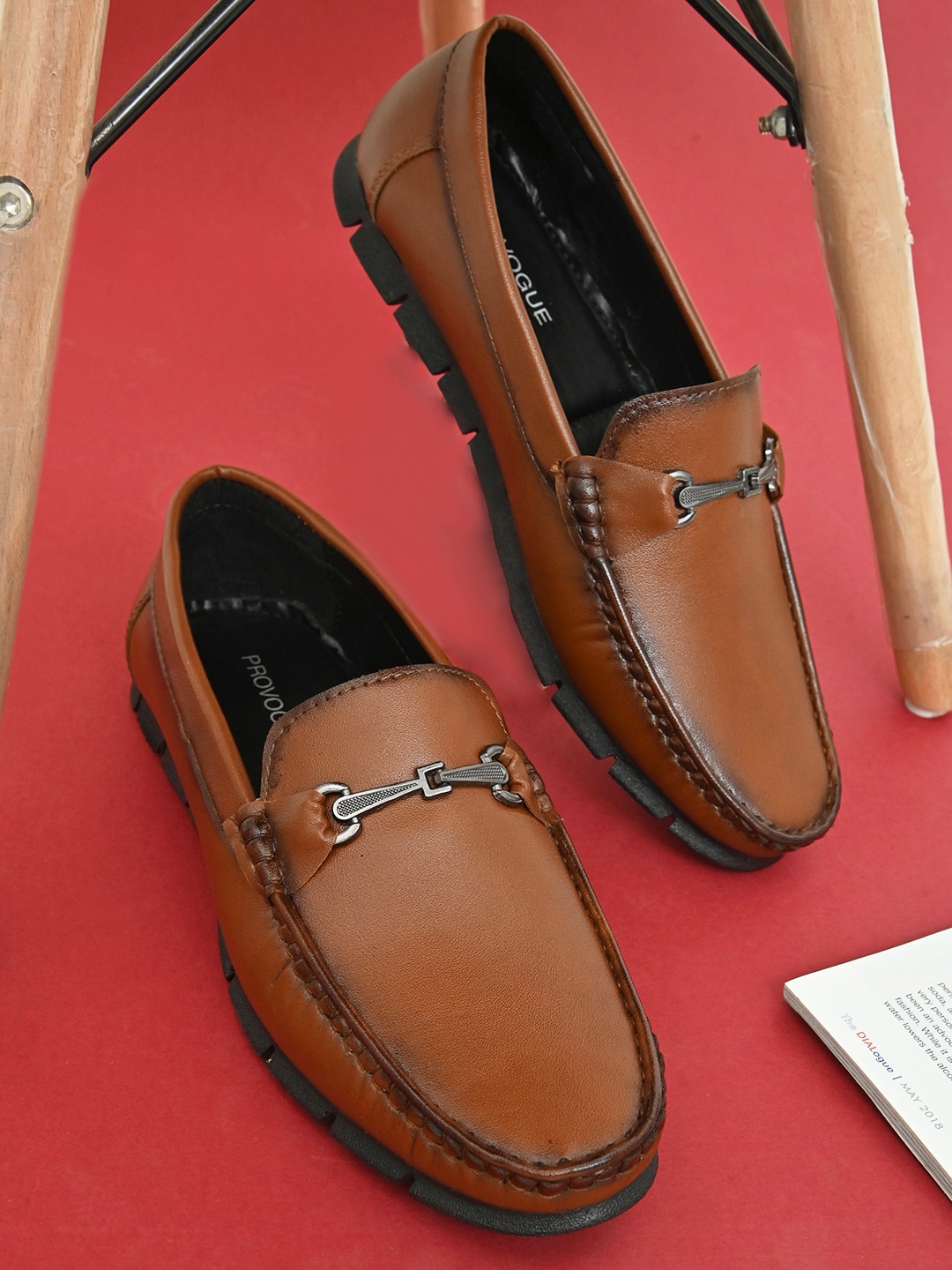 

Provogue Men Horsebit Loafers, Tan