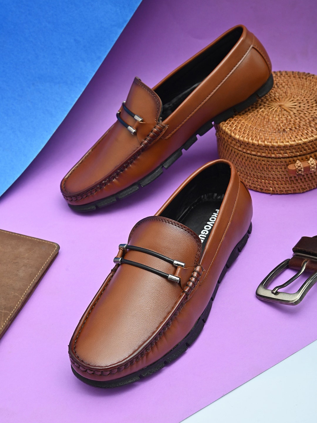 

Provogue Men Casual Loafers, Tan