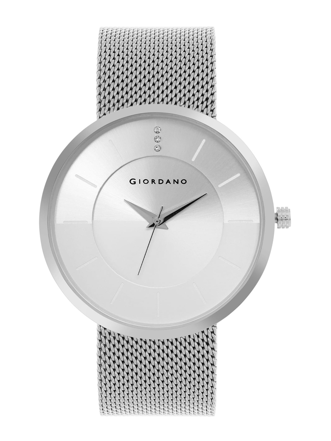

GIORDANO Men Dial & Stainless Steel Bracelet Style Straps Analogue Watch GD-1166-11, Silver