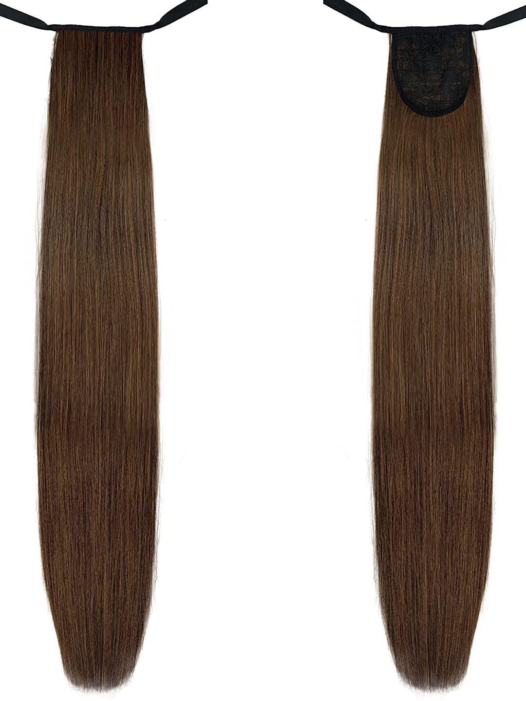 

CHRONEX Long Straight Ponytail Wrap Around Ribbon Hair Extension - Natural Brown