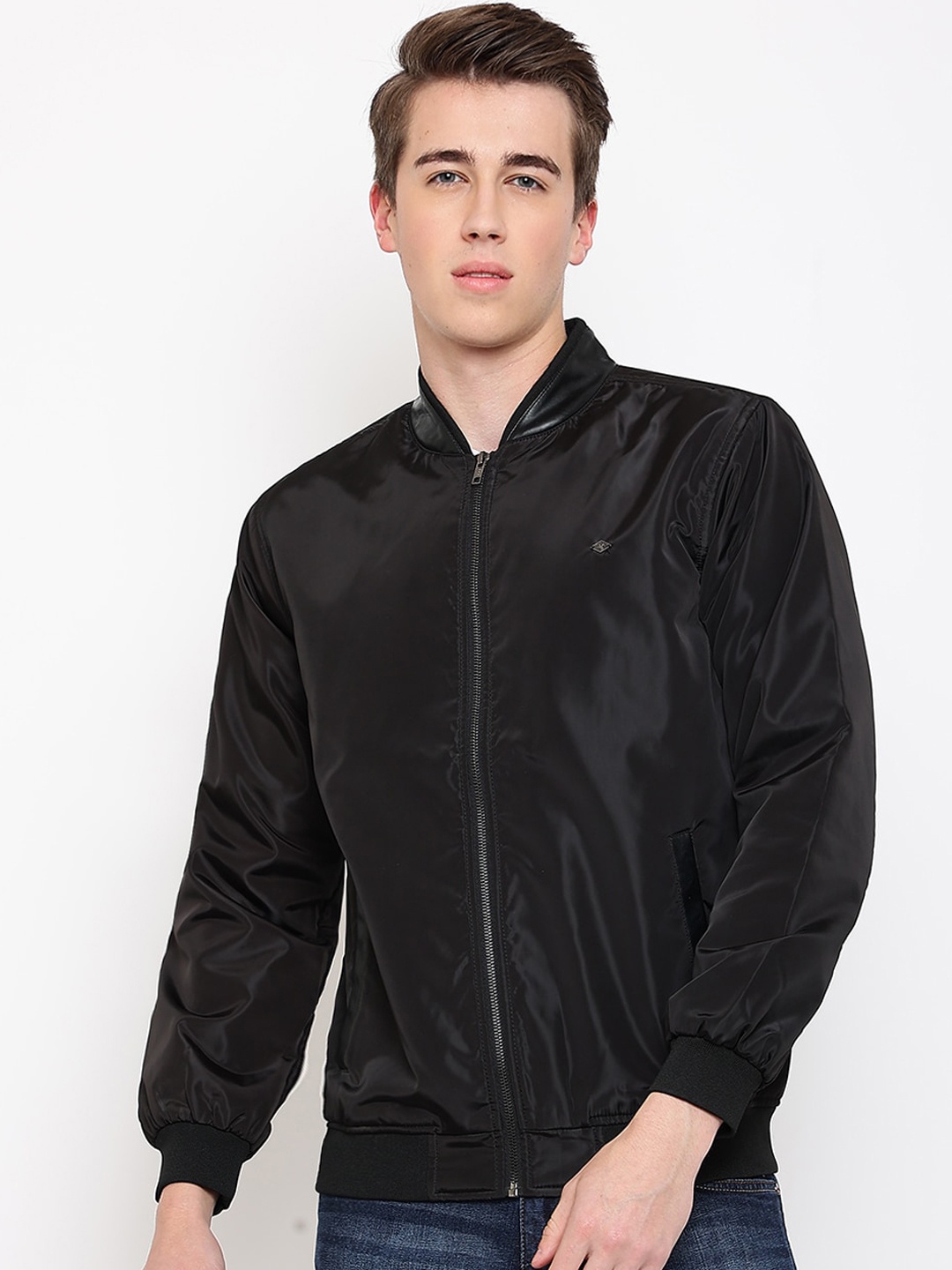 

Cantabil Men Solid Sporty Jacket, Black