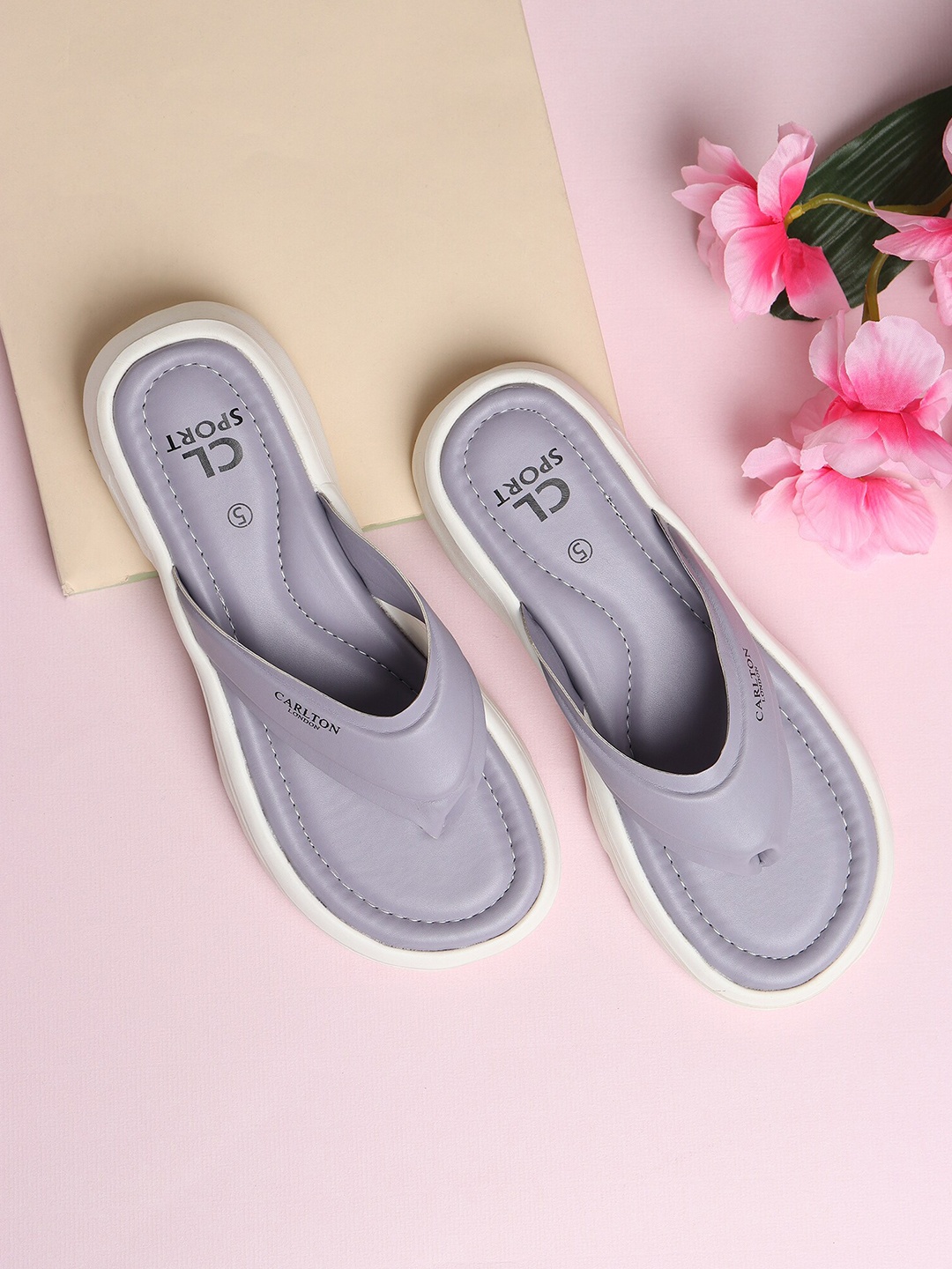 

Carlton London sports Women Thong Flip-Flops, Purple