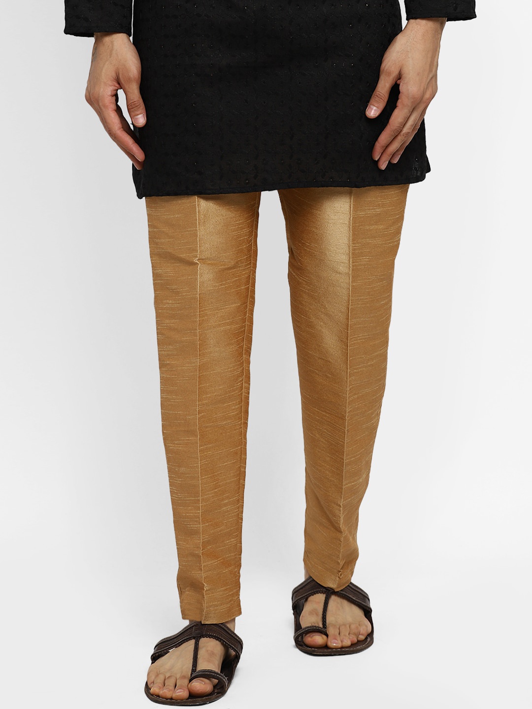 

ROYAL KURTA Men Mid-Rise Pyjamas, Bronze