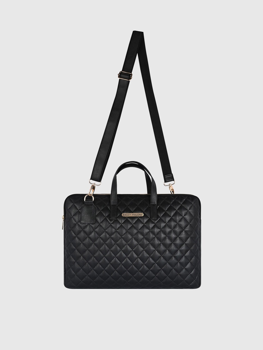 

Bagsy Malone Unisex Textured Laptop Bag, Black