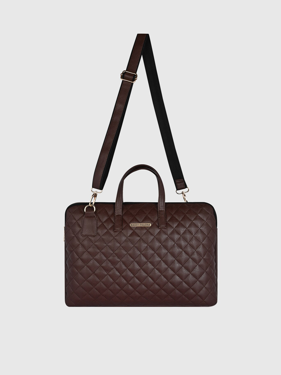 

Bagsy Malone Unisex Textured Laptop Bag, Brown