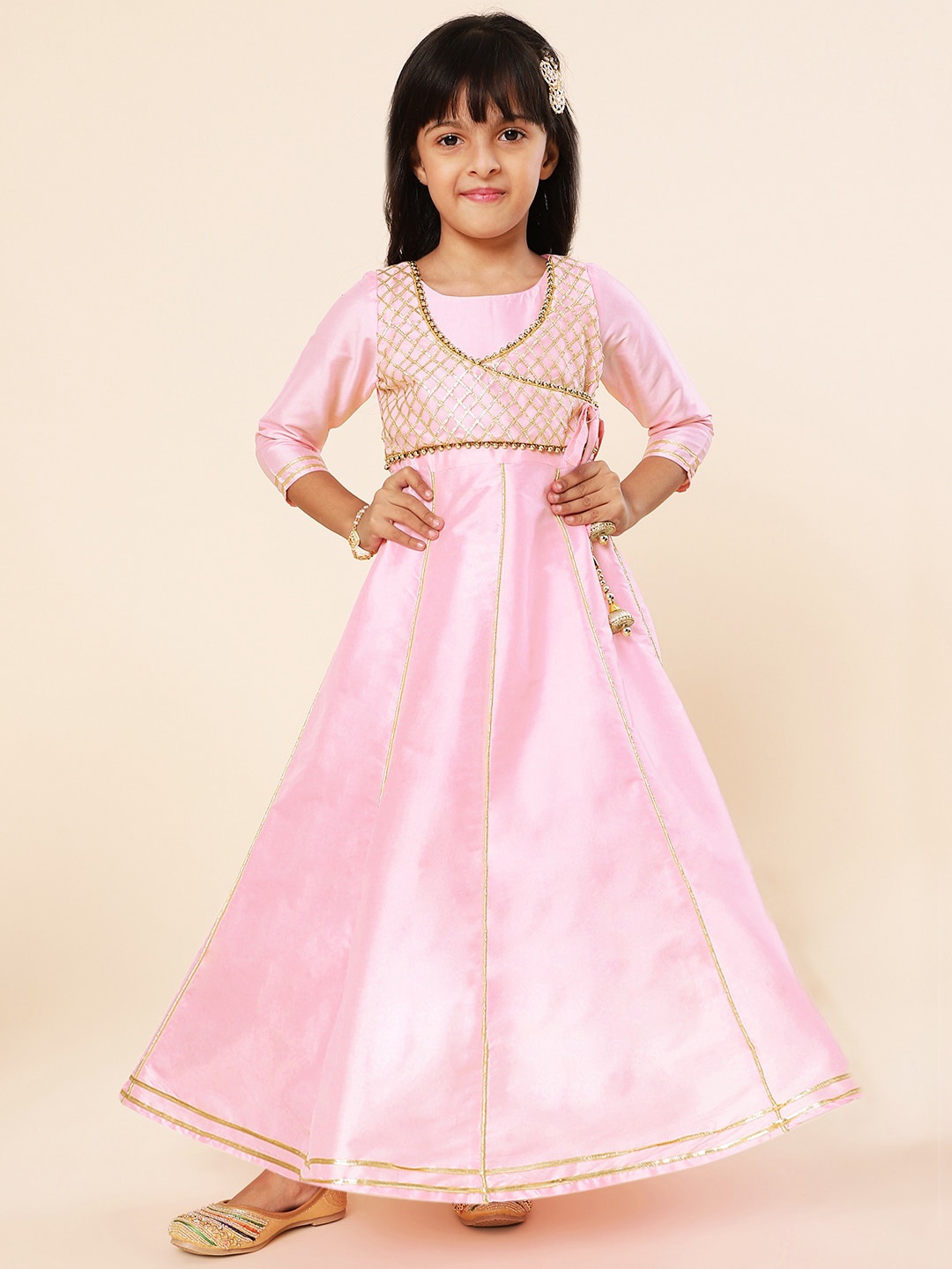 

A.T.U.N. Girls Embellished Gown Ethnic Dresses, Pink