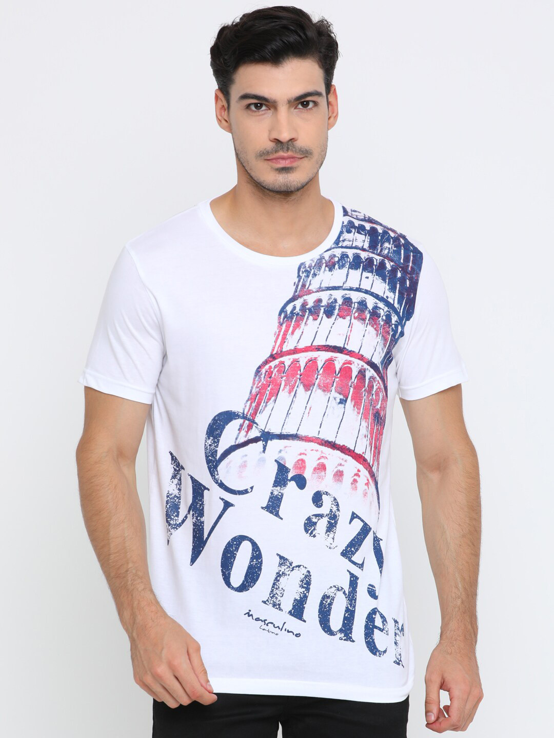 

Masculino Latino Men Printed Cotton T-shirt, White