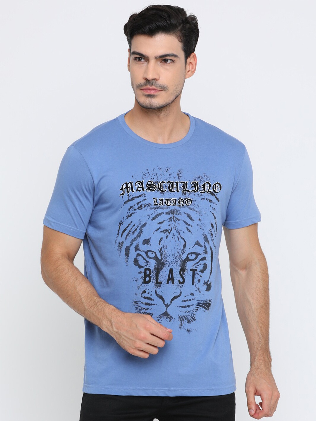 

Masculino Latino Men Printed T-shirt, Blue
