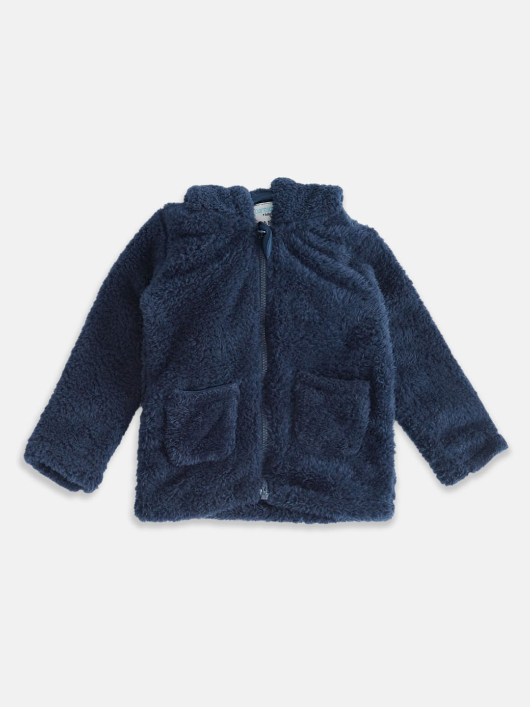 

Pantaloons Baby Infant Boys Front-Open Cotton Sweater, Navy blue