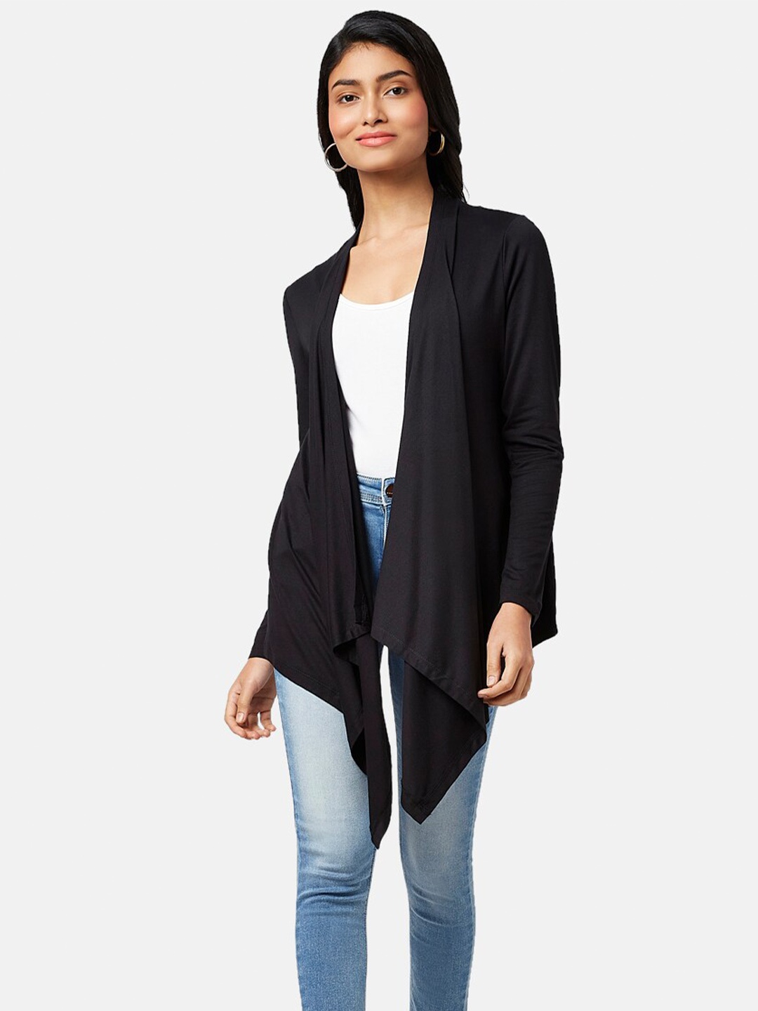 

Honey by Pantaloons Women Solid Regular Shrug, Black