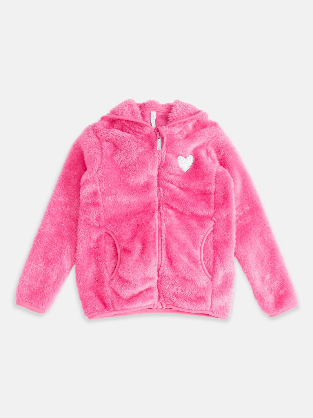 

Pantaloons Junior Girls Hooded Cotton Sweatshirt, Fuchsia