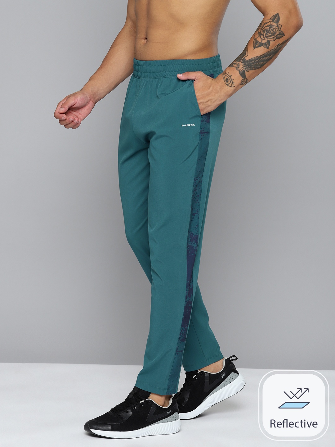 

HRX by Hrithik Roshan Men Rapid-Dry Running Track Pants, Teal