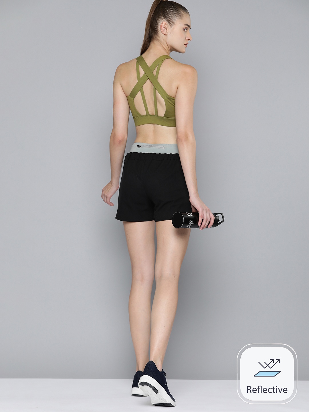 

HRX by Hrithik Roshan Rapid-Dry Running Bra - Full Coverage HR_SS22_W_BA_KR_2297_03, Olive