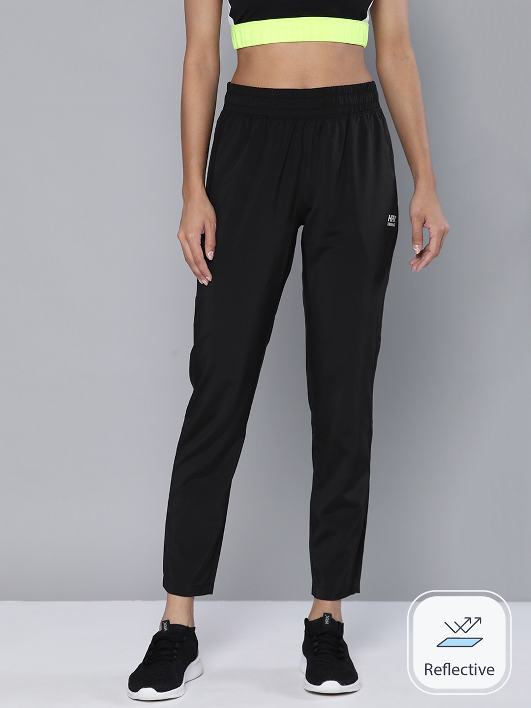

HRX by Hrithik Roshan Women Solid Training Track Pants, Black