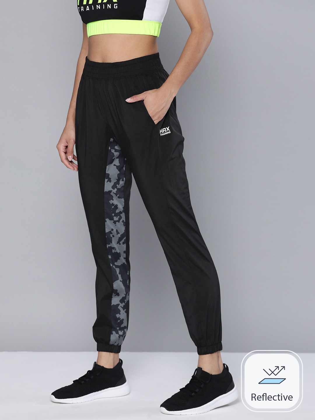 

HRX by Hrithik Roshan Women Rapid-Dry Training Joggers, Black