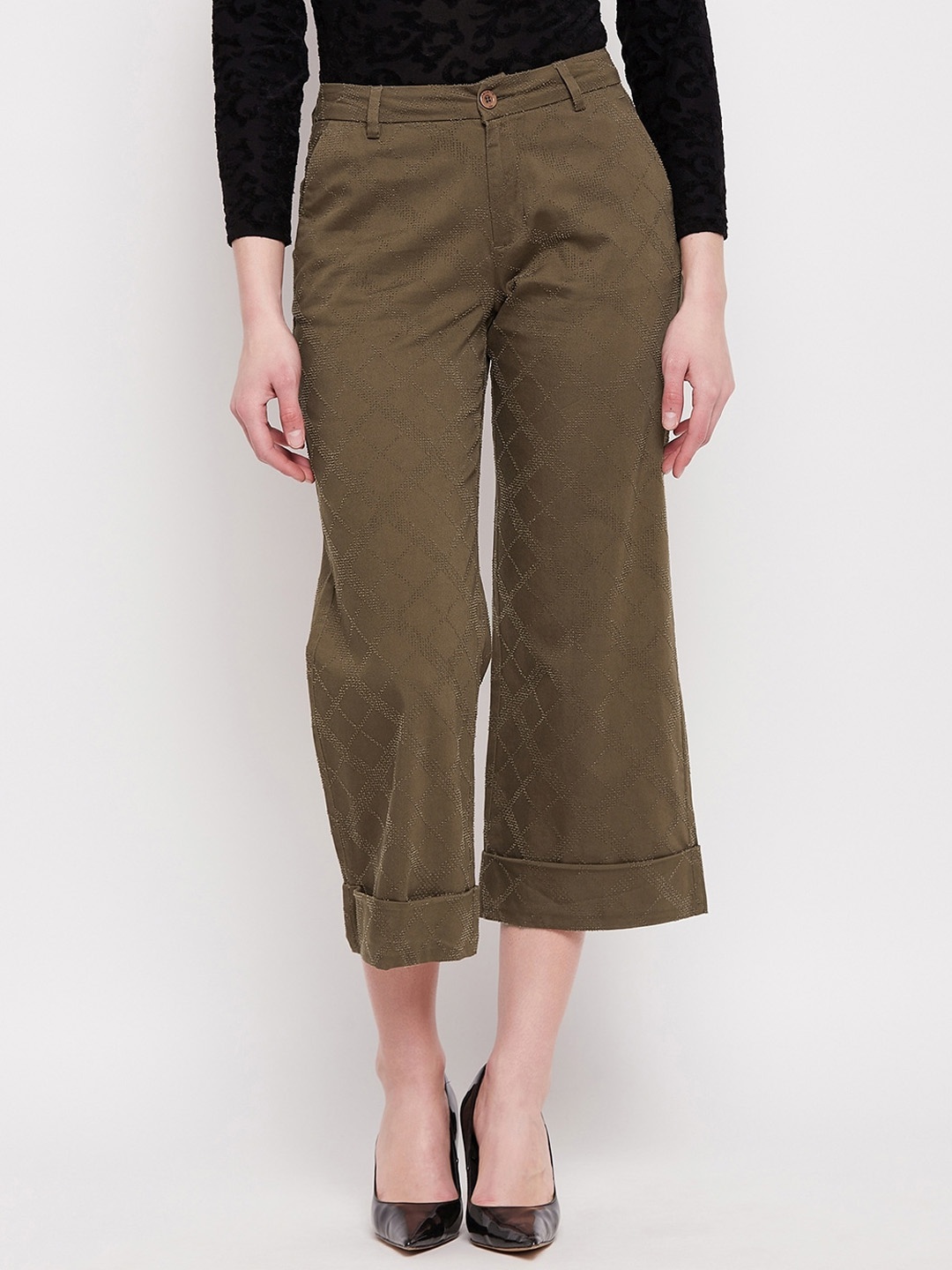 

Madame Women Culottes Trousers, Olive