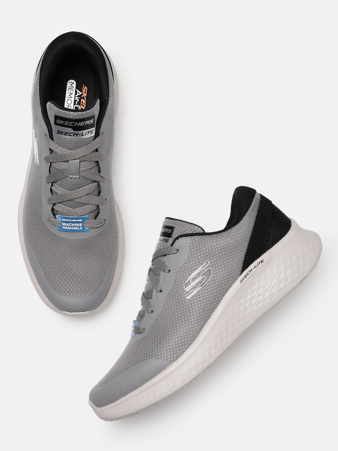 

Skechers Men SKECH-LITE PRO - CLEAR RUSH Textured Sneakers, Grey