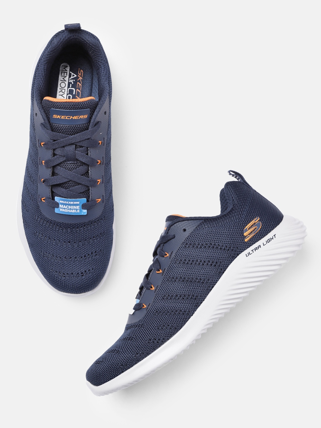 

Skechers Men BOUNDER - FRAZIN Woven Design Sneakers, Navy blue