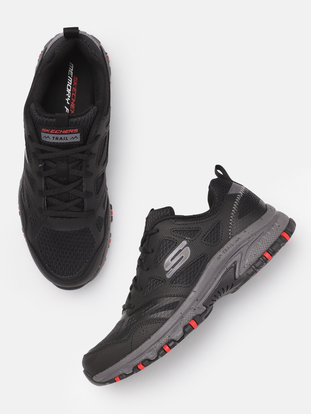 

Skechers Men HILLCREST - VAST ADVENTURE Textured Sneakers, Black