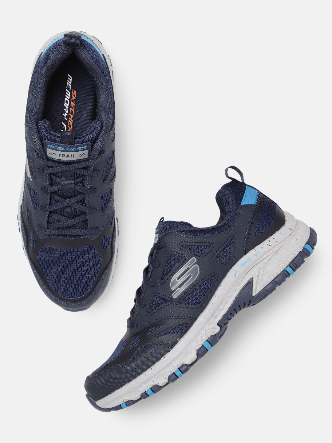 

Skechers Men Navy HILLCREST - VAST ADVENTURE Textured Sneakers, Navy blue