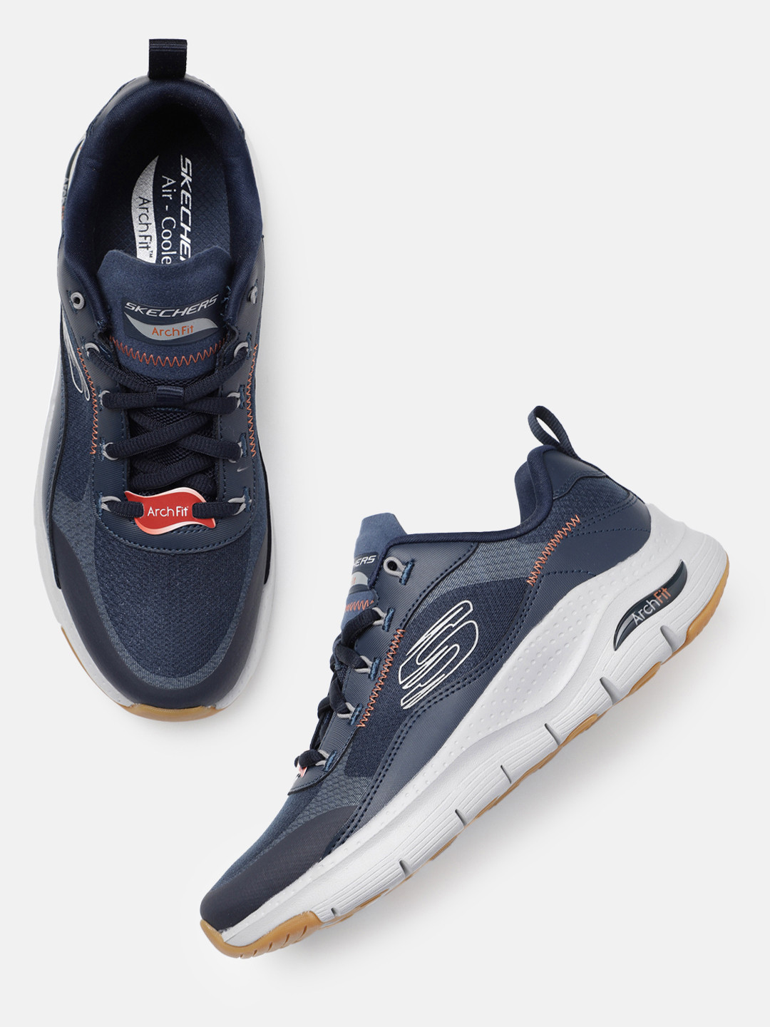 

Skechers Men Arch Fit Cool Oasis Sneakers, Navy blue