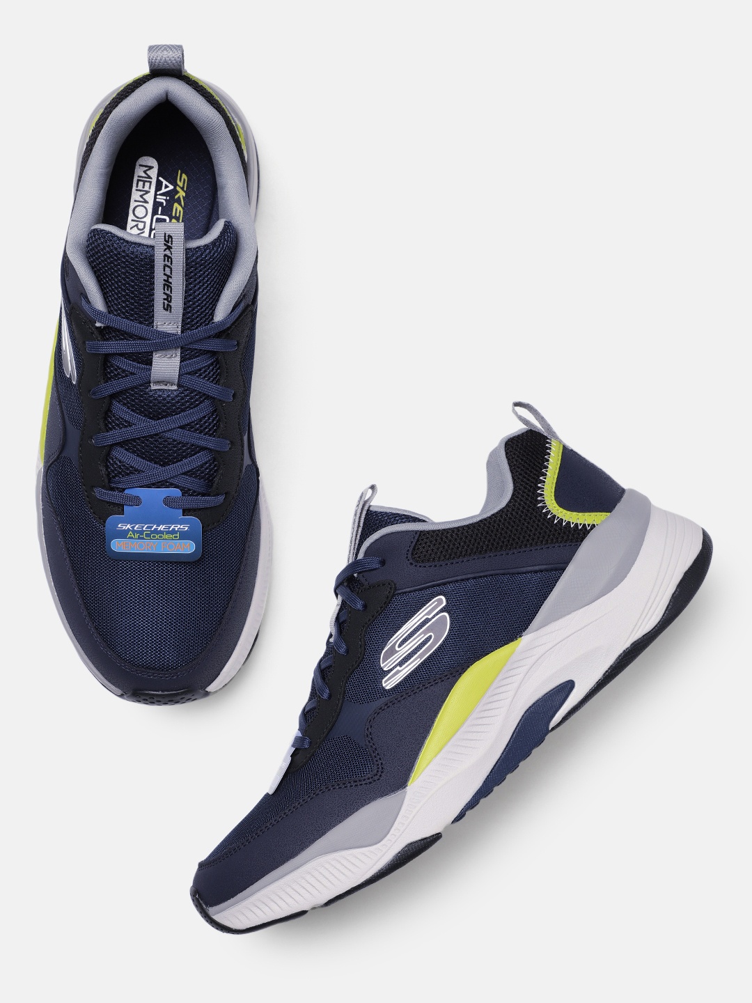 

Skechers Men MIRA Textured Sneakers, Navy blue