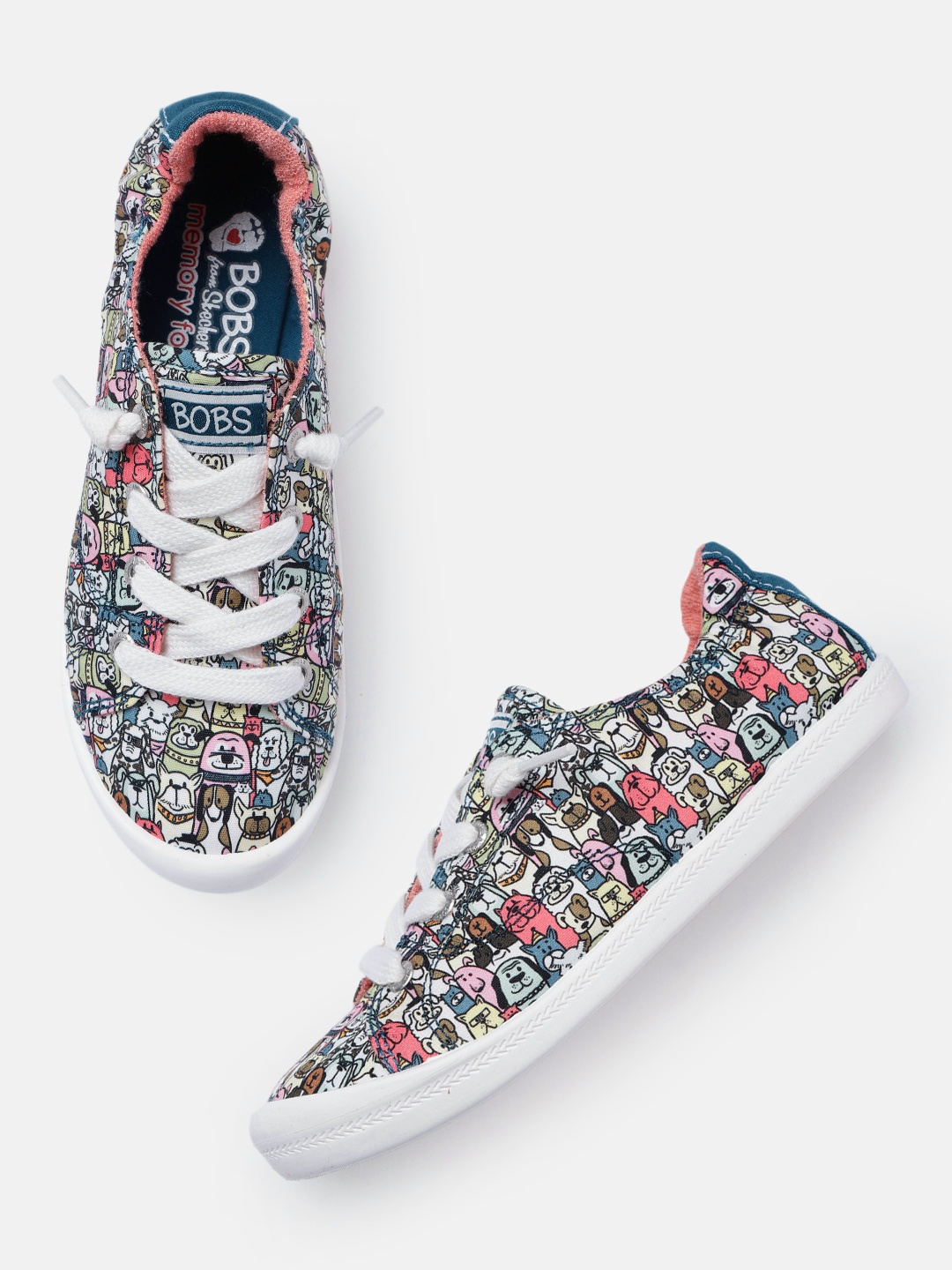 

Skechers Women Printed Beach Bingo Rovers Rally Canvas Sneakers, Multi