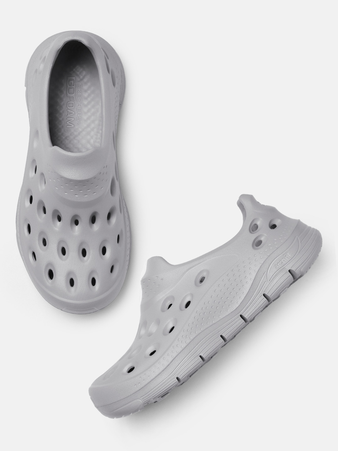 

Skechers Men Perforated Arch Fit Slip-On Sneakers, Grey