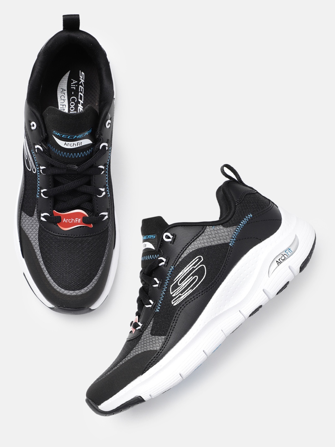 

Skechers Men Solid Arch Fit Cool Oasis Sneakers, Black