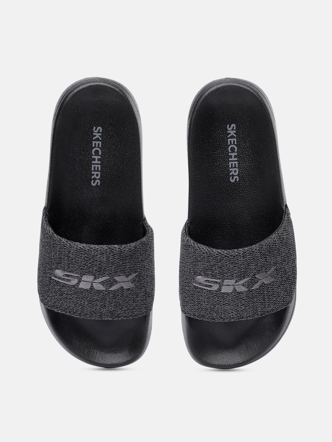 

Skechers Men Self Design & Brand Logo Embroidered Side Lines 2.0 Hurton Sliders, Charcoal