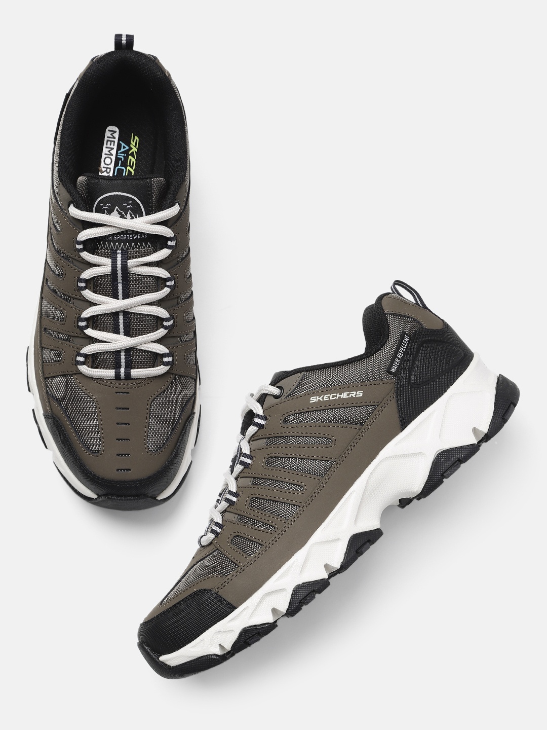 

Skechers Men Water Repellent Sneakers, Olive