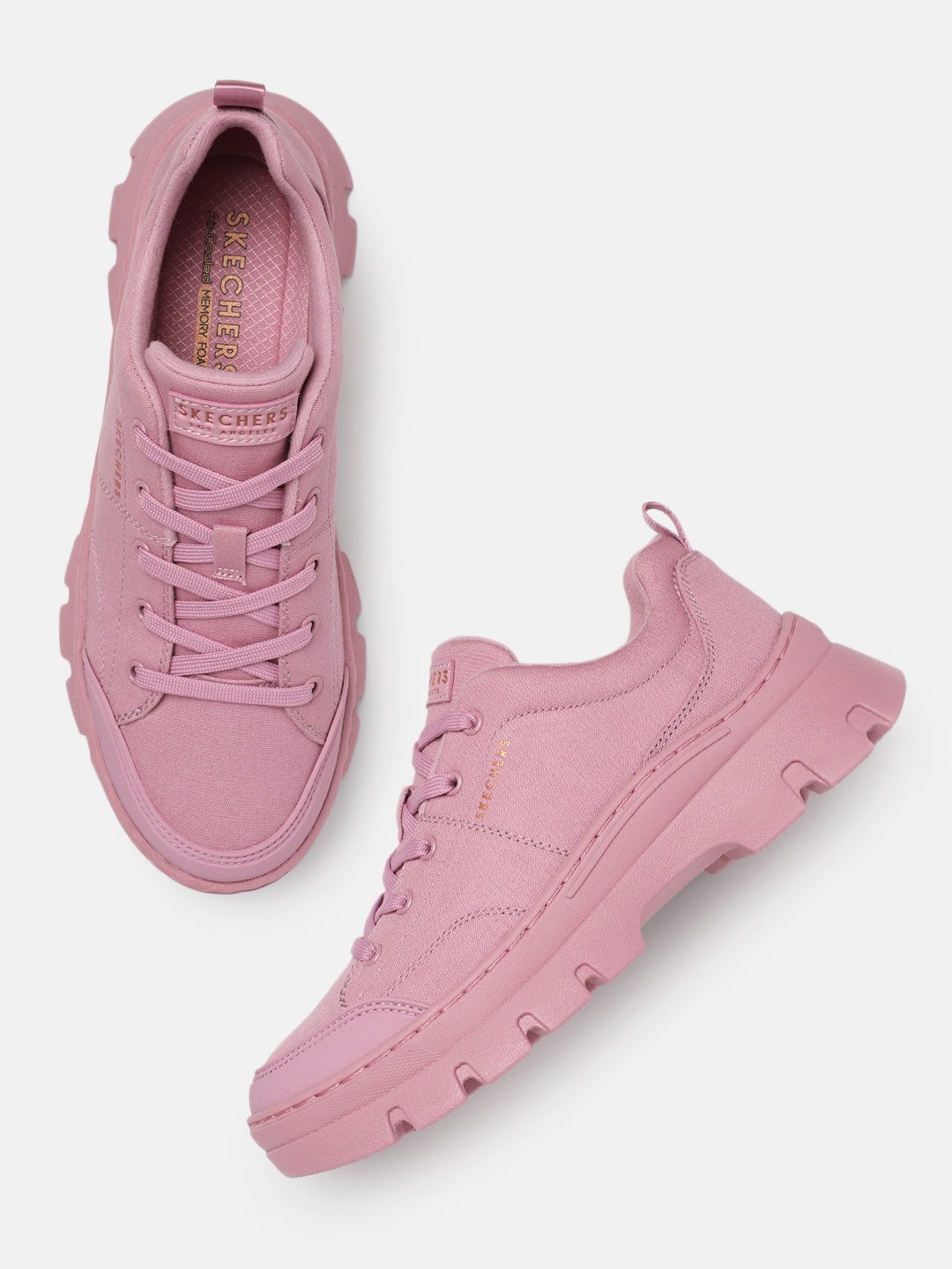 

Skechers Women Solid Roadies Surge Canvas Sneakers, Mauve