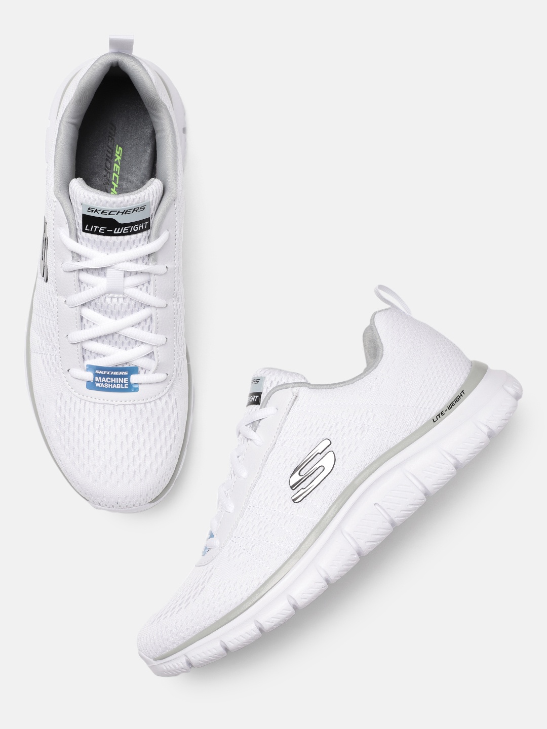 

Skechers Men Solid Track Moulton Training Or Gym Shoes, White