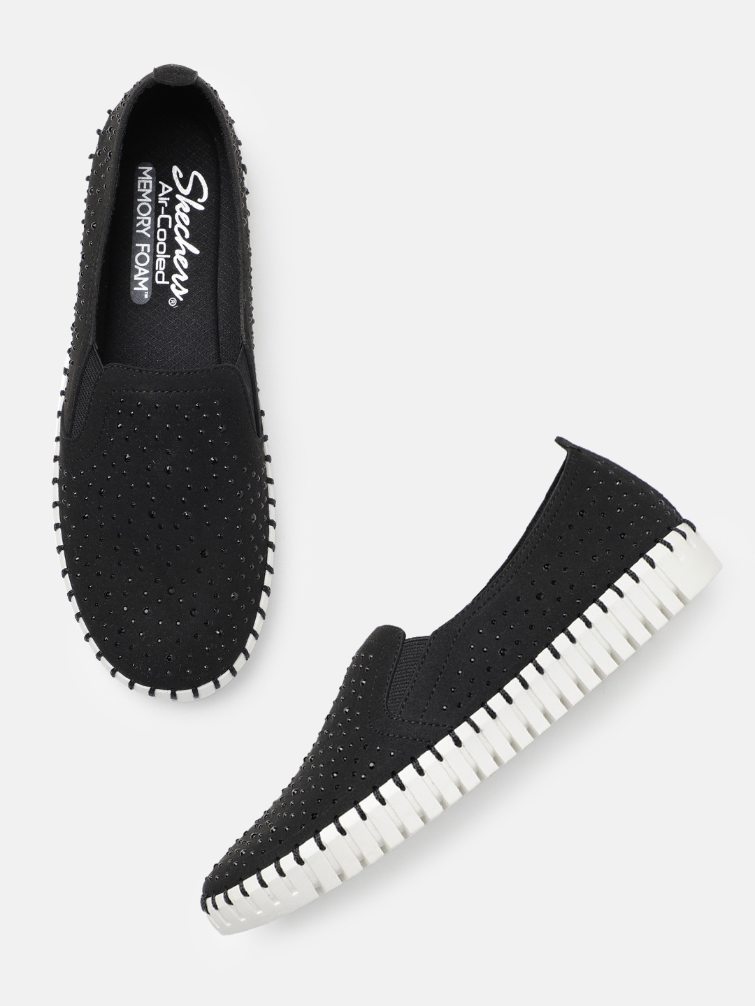 

Skechers Women Embellished Slip-On Sneakers, Black